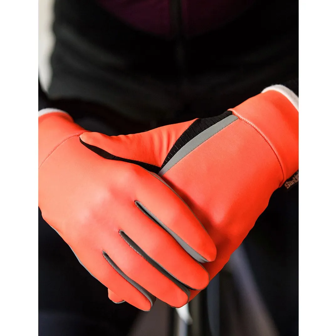 Santini H20 Vega Full Gloves (Flashy Orange)