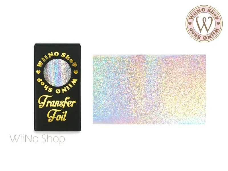 Silver Holographic Sand Nail Transfer Foil (HL-S-02)