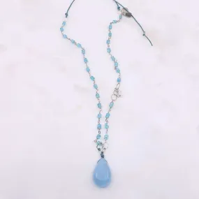 Skye's the Limit - Aquamarine Silver Necklace