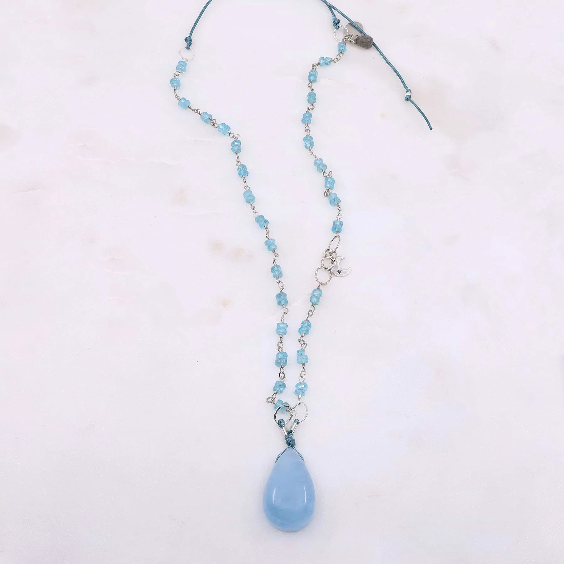 Skye's the Limit - Aquamarine Silver Necklace