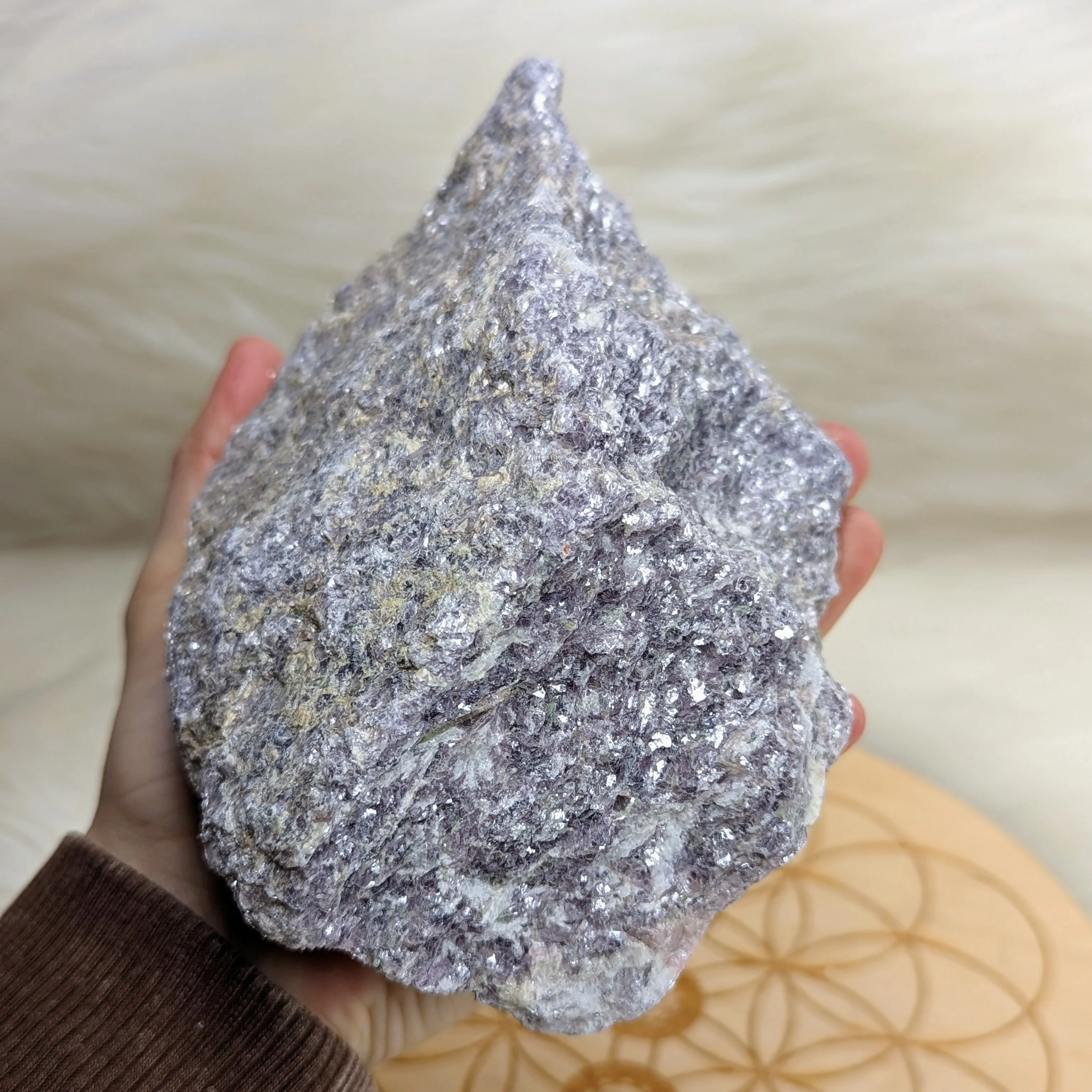 Sparkling Raw Lepidolite Display Specimen ~ XL Rough but Serene~