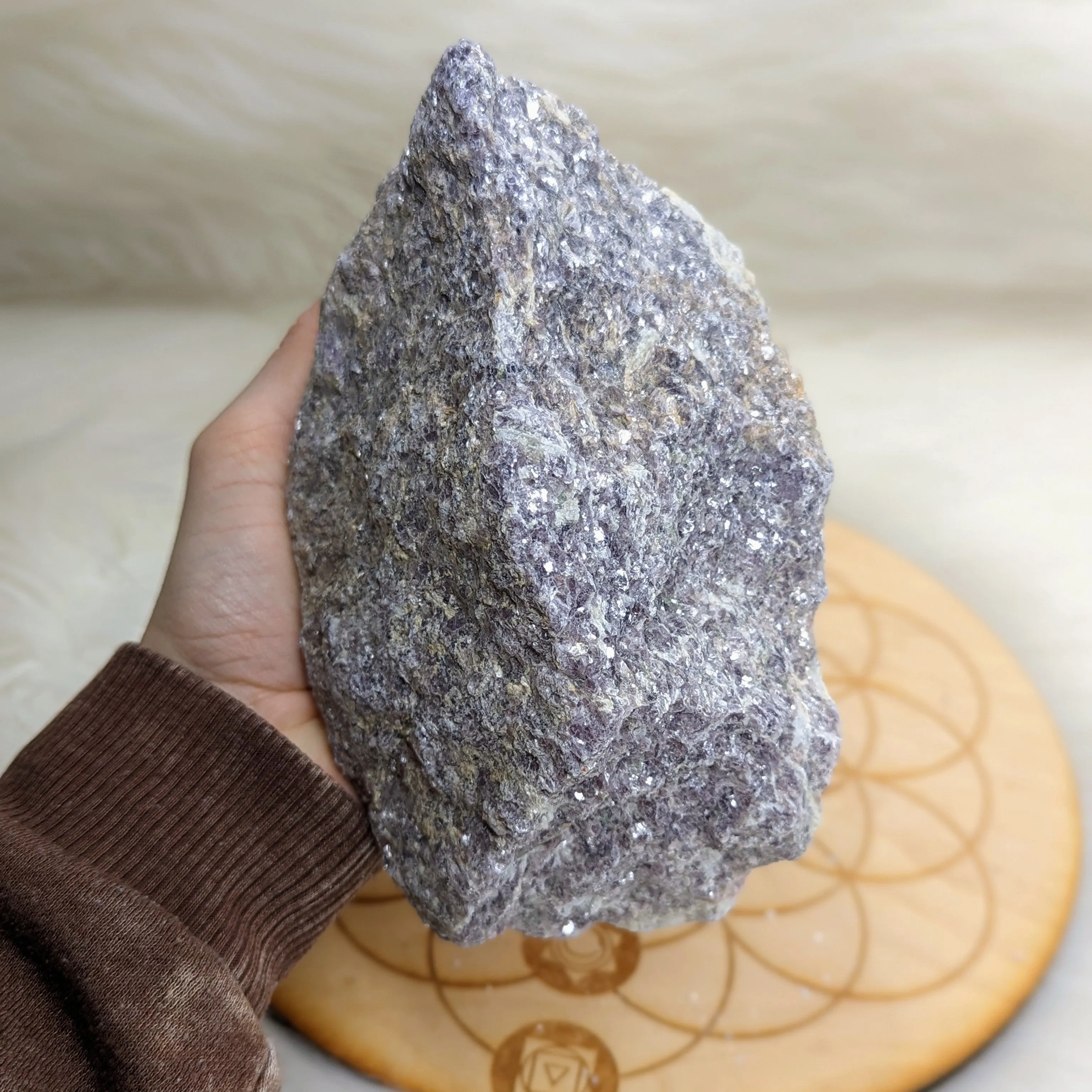 Sparkling Raw Lepidolite Display Specimen ~ XL Rough but Serene~