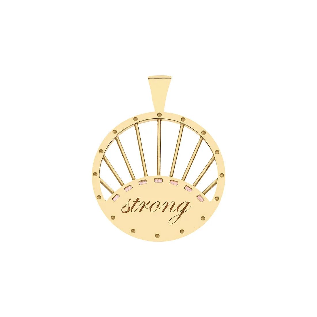 STRONG 14k Rising Sun Cutout Pendant