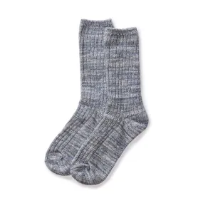 The Rib Sock in Ash Melange