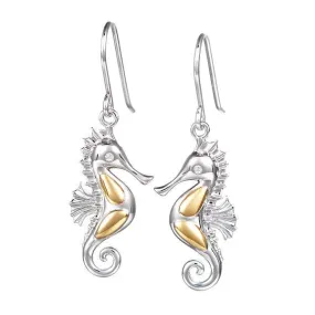 Two-Tone Seahorse Earrings