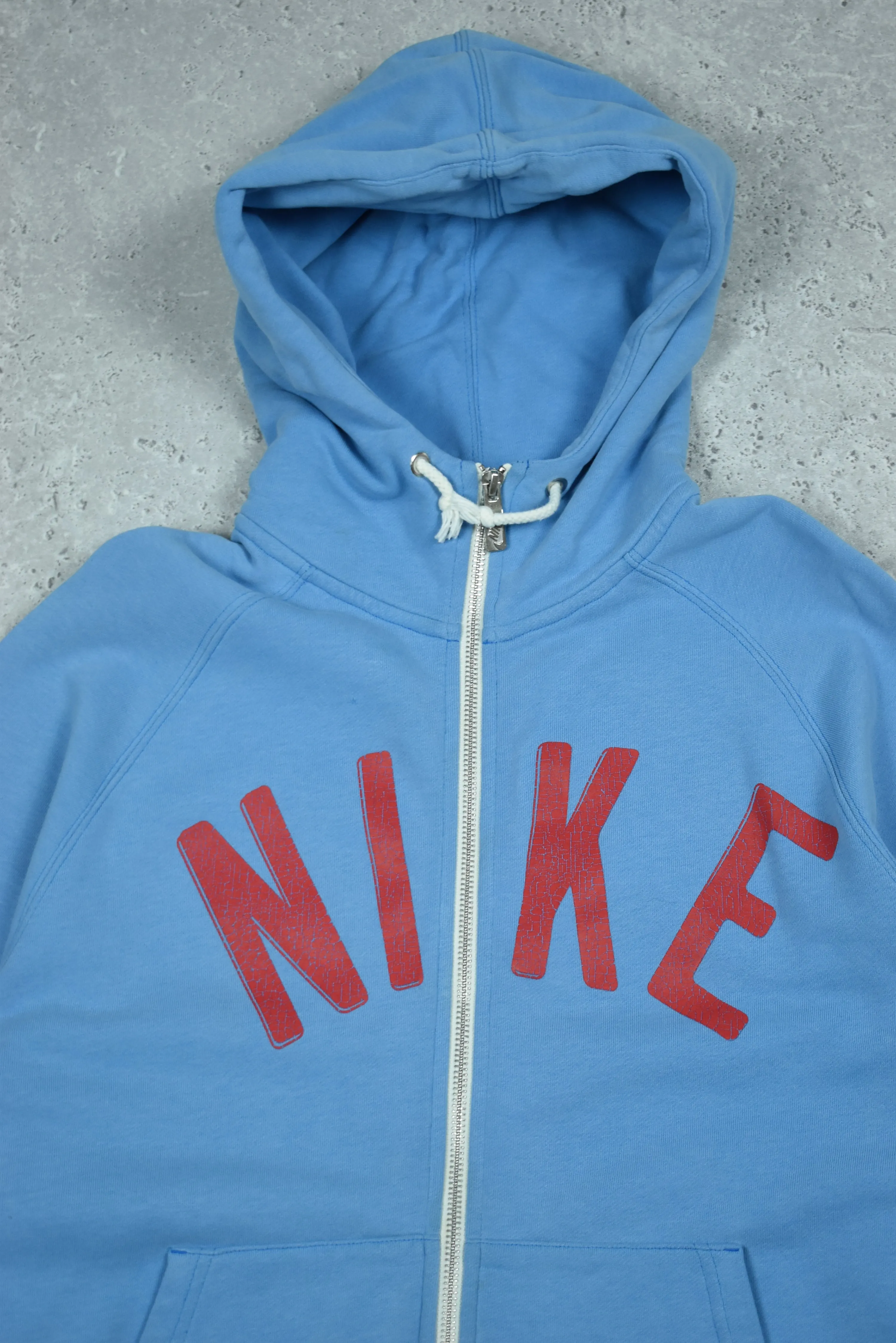 Vintage Nike Puff Print Zip Hoodie Medium