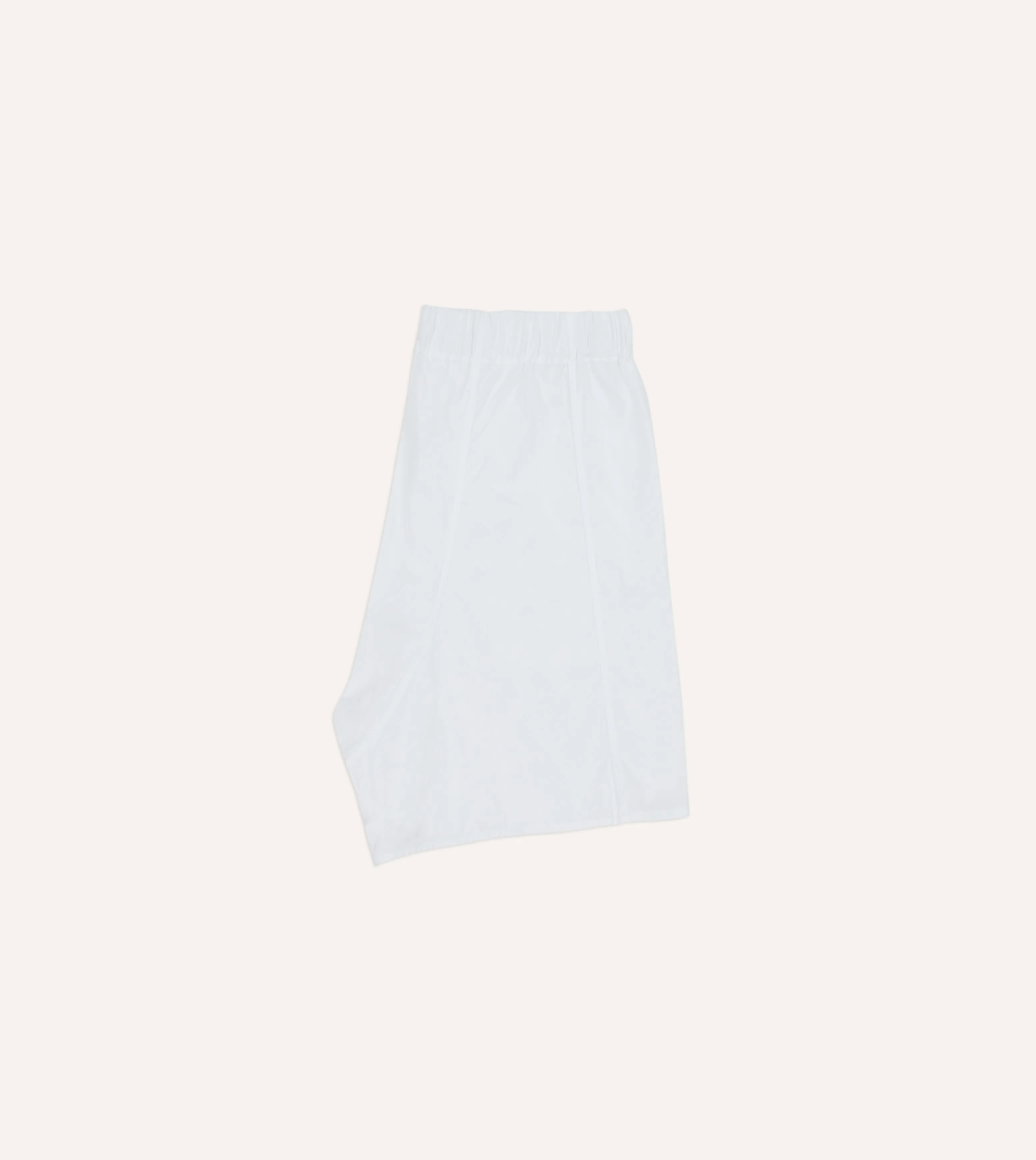 White Cotton Poplin Boxer Shorts