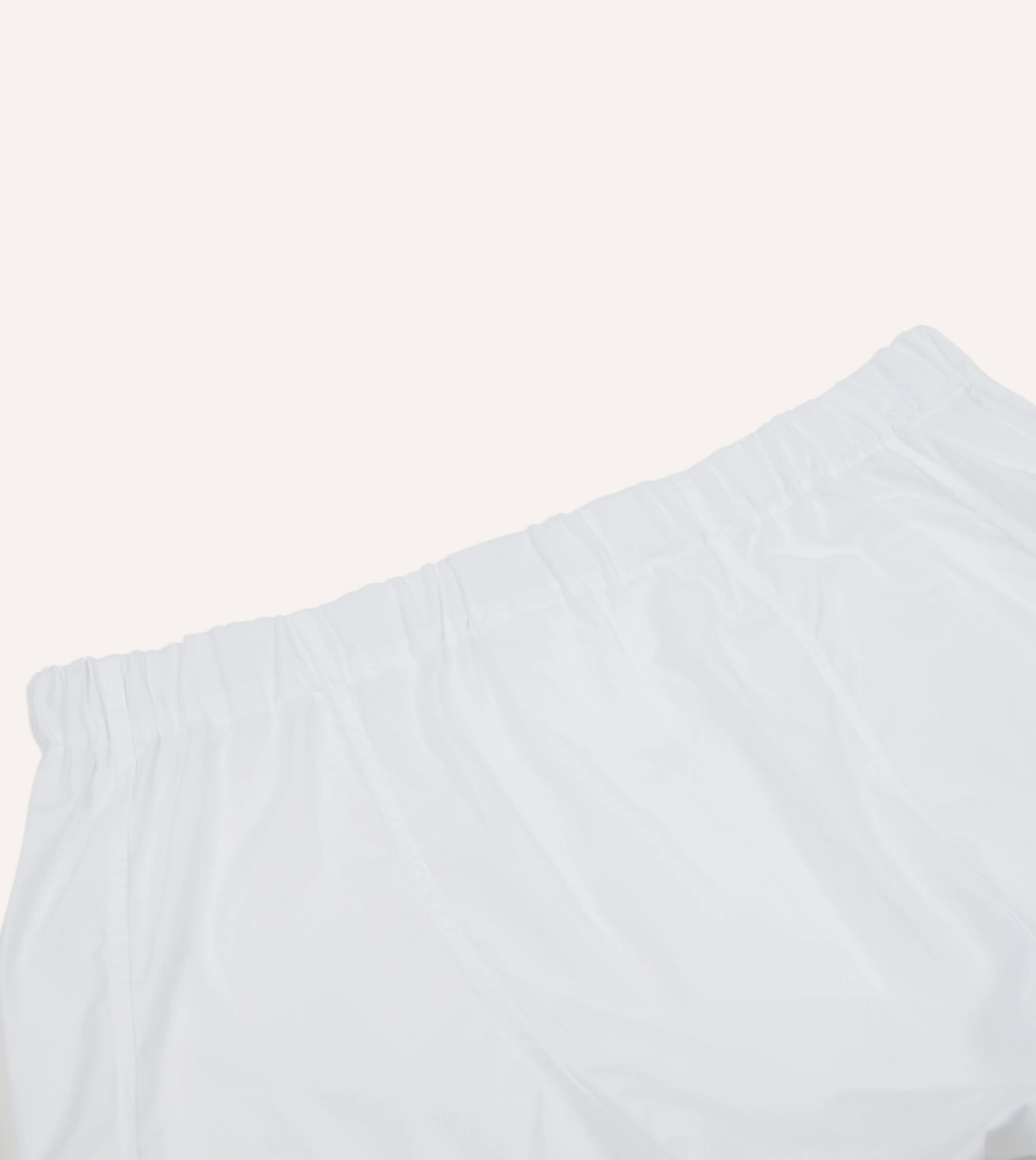 White Cotton Poplin Boxer Shorts