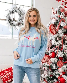 Winter Wonderland Light Blue Sweatshirt FINAL SALE